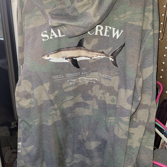 Salty Crew Gray Camo Performance Hoodie - Picture 3 of 3